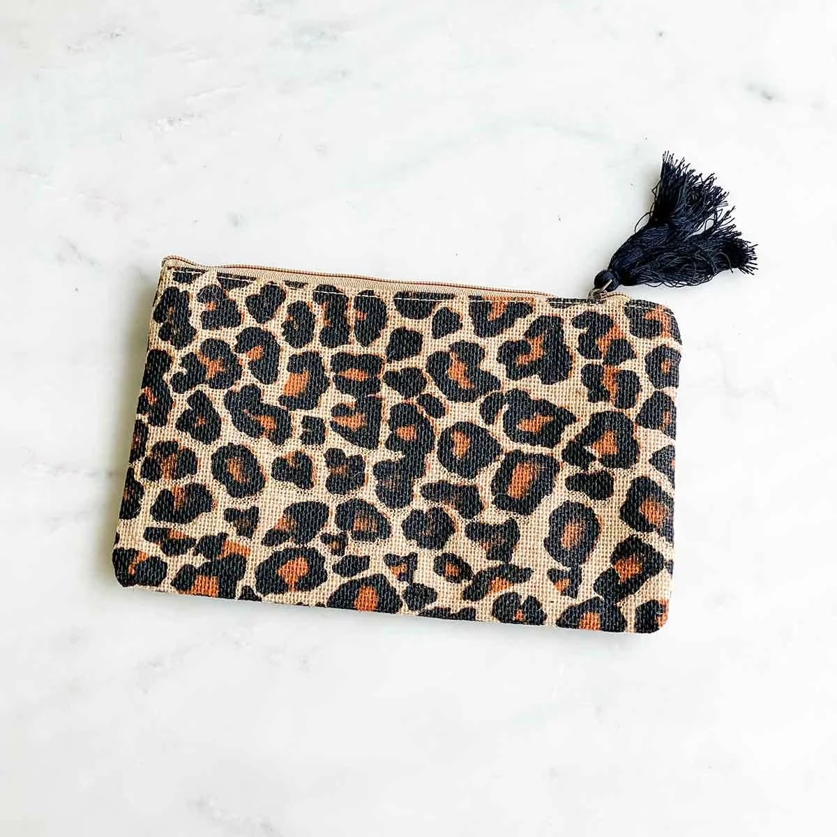 Linen with Tassel Cosmetic Bag 1