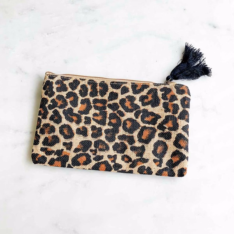 Linen with Tassel Cosmetic Bag