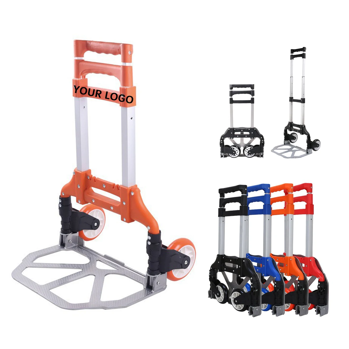 Folding Hand Truck Aluminum Frame 25" x 15" x 2.2" 1