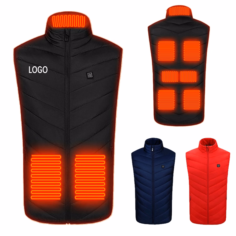 MOQ10 USB Heated Vest With 9 Zones Adjustable Winter