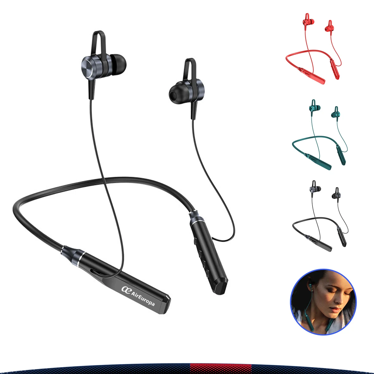 Olive Neckband Headphones 1