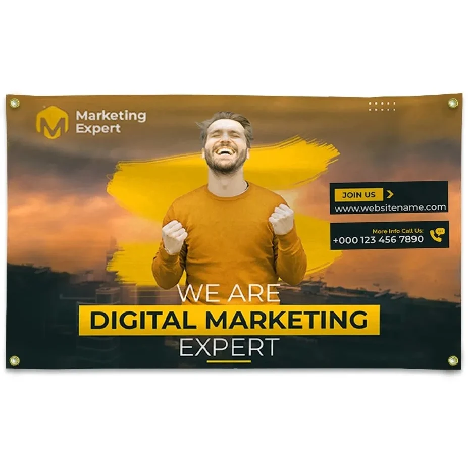 Digitally Printed 9 mil Poly 2 Sided Banner 5' x 8' 1