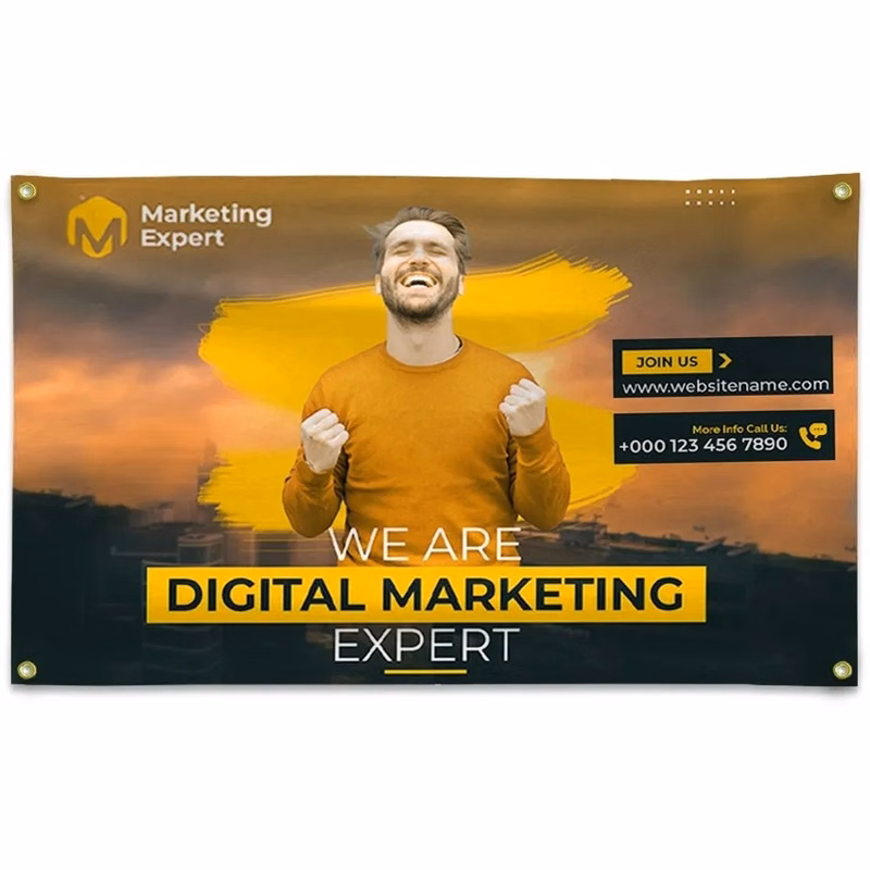 Digitally Printed 9 mil Poly 2 Sided Banner 5' x 8'