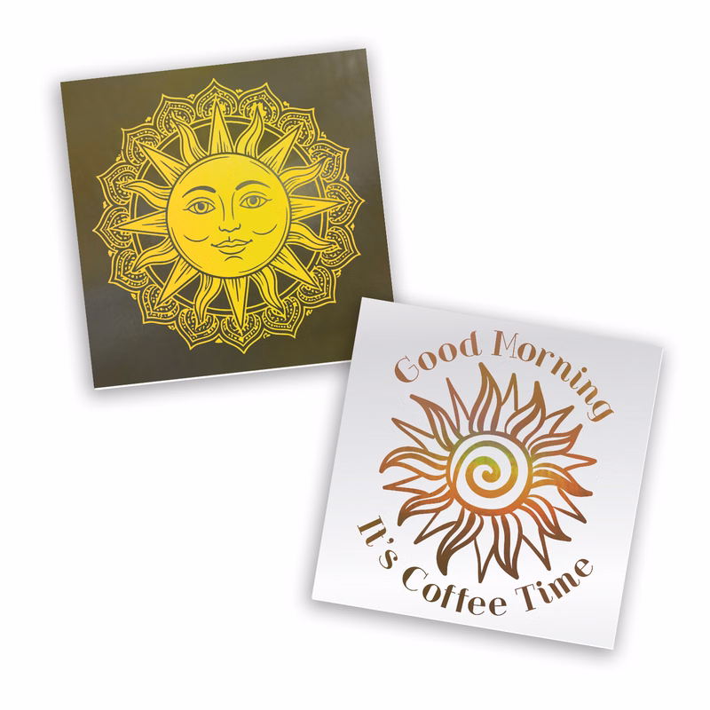 2.5" Square Metallic Sticker