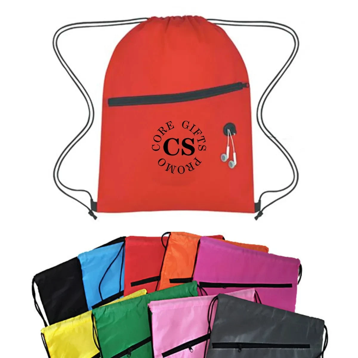 Drawstring Backpack Bulk Cinch Bag 1