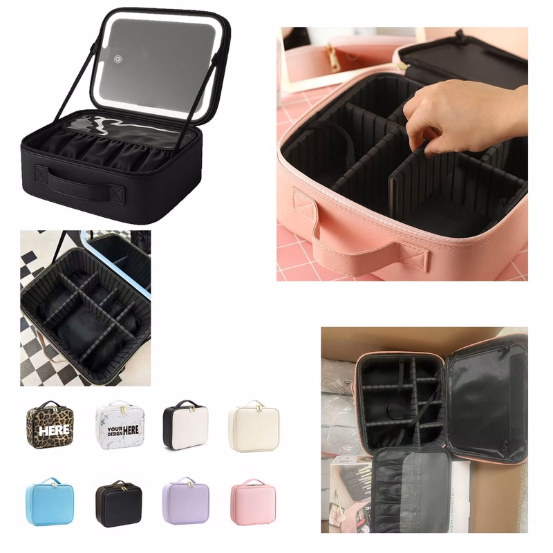 Compact Makeup Bag With LED Lights