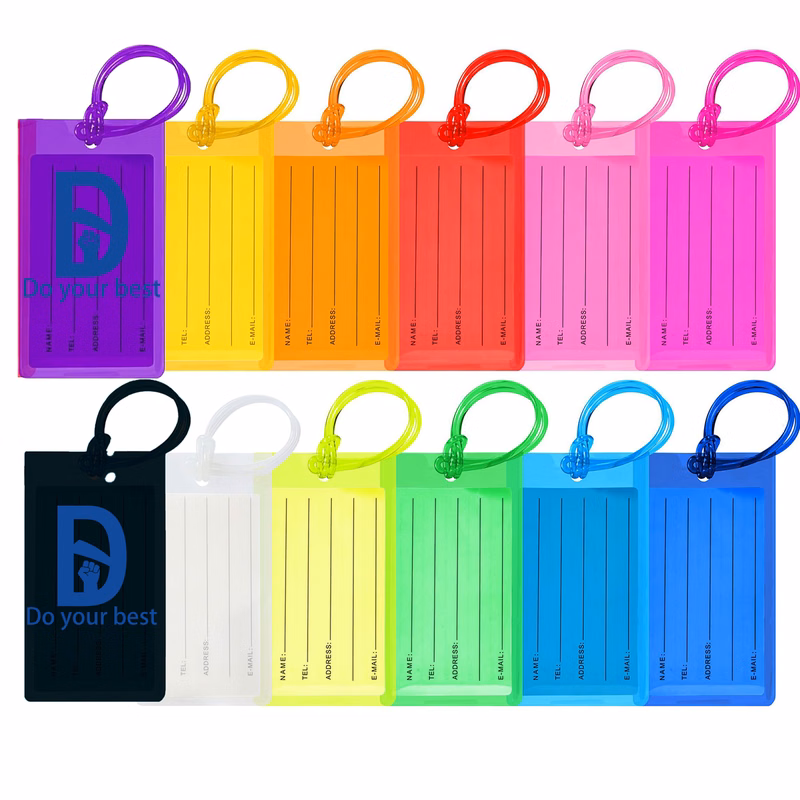 PVC Luggage Tags for Suitcases Travel MOQ 50