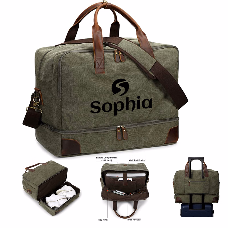 Overnight Bag With Shoes Laptop Compartment