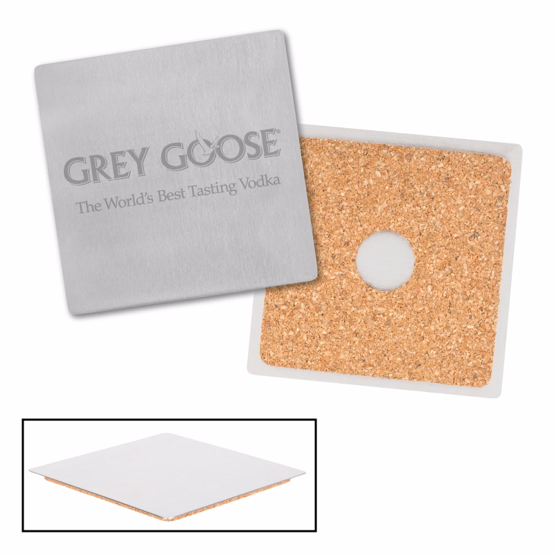 ON SALE! Stainless Steel Square Beverage Coaster