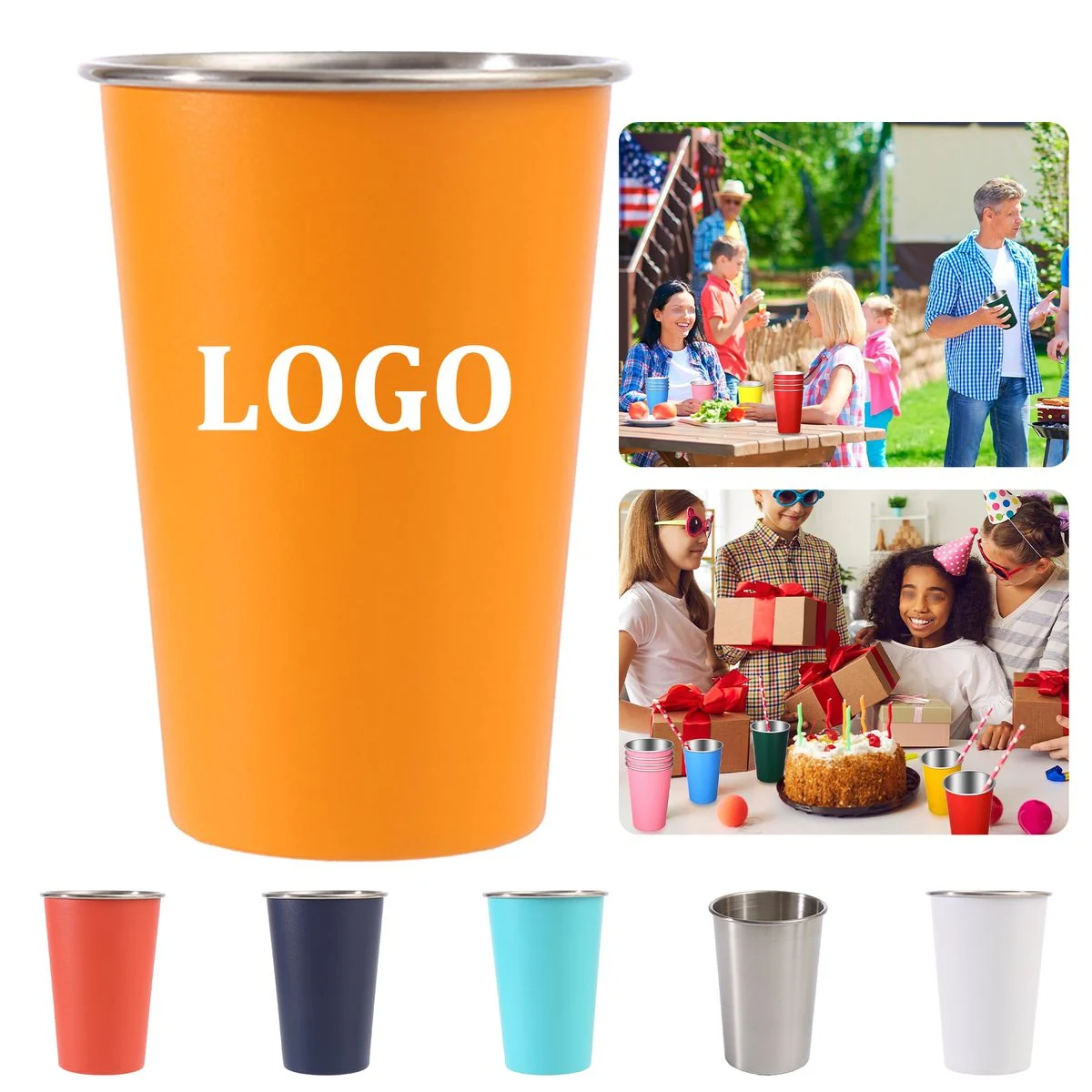 Rainbow Cups 16 oz Pint Cups 1