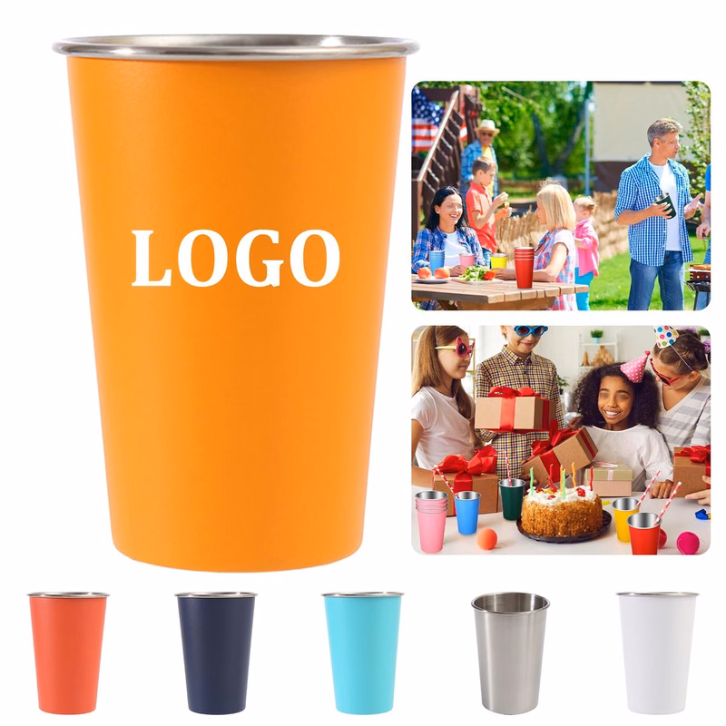 Rainbow Cups 16 oz Pint Cups