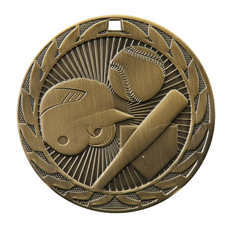 Baseball/Softball Fe Iron Medal 2" 1