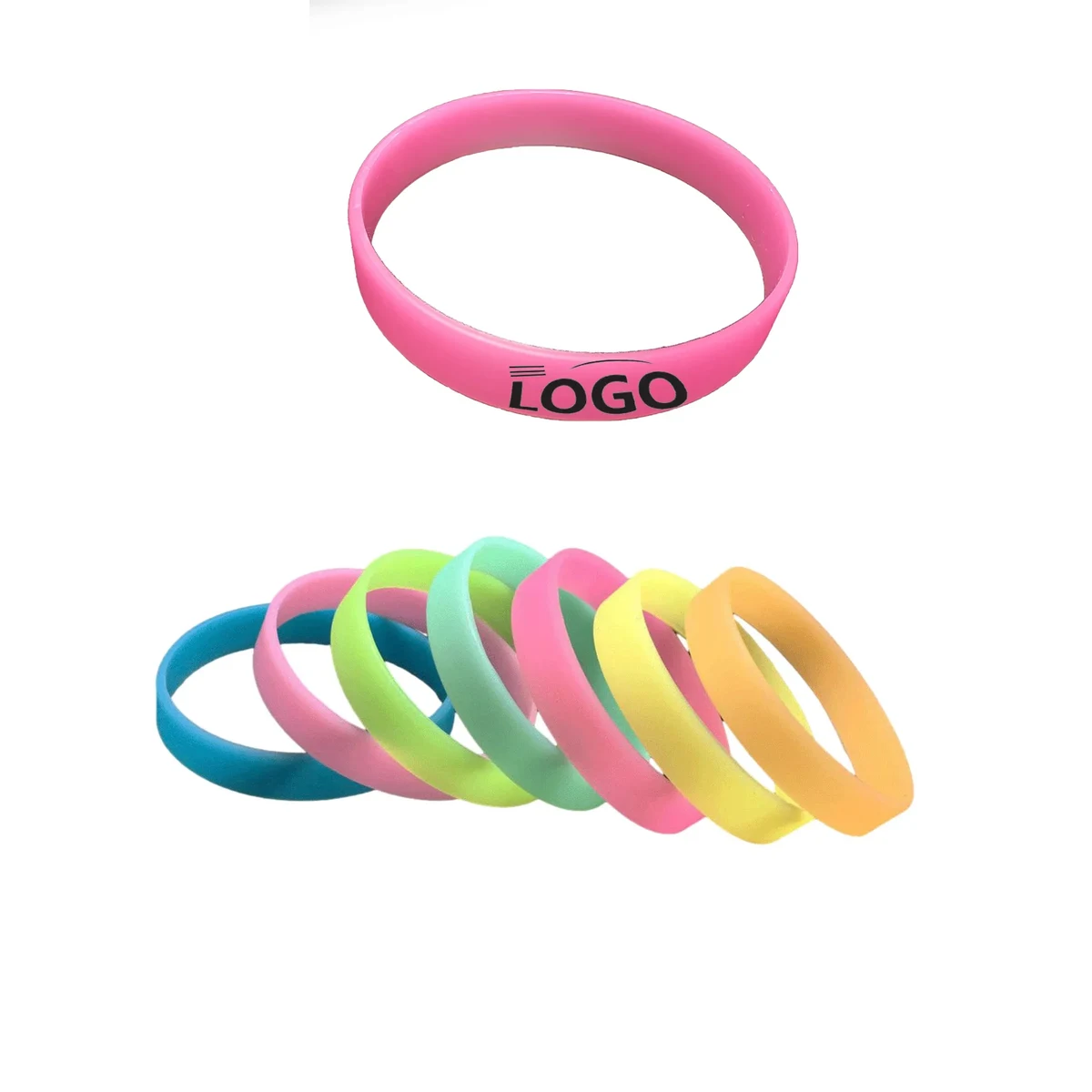 Custom Glow-in-the-dark Sports Bracelet MOQ 100PCS 1