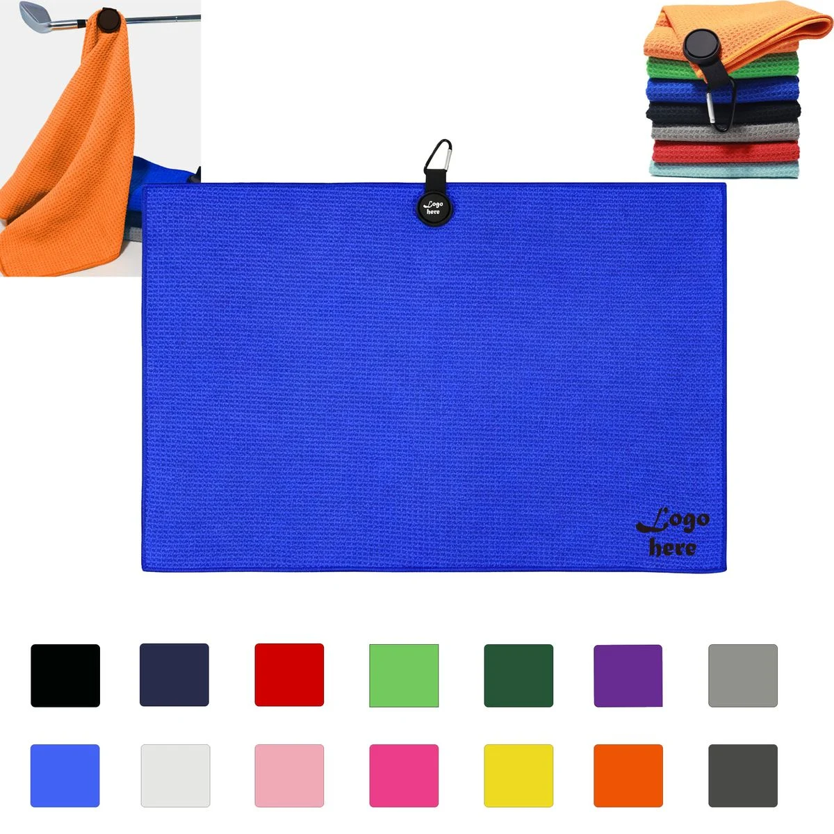Magnetic Microfiber Golf Towel with Patch 1