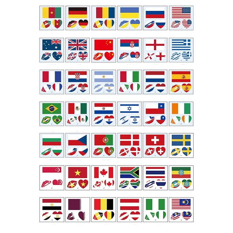 FIFA World Cup Temporary Flag Tattoo Stickers 1