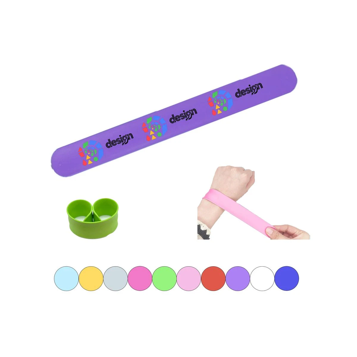 Silicone Slap Bracelet/Wristband/Band 1