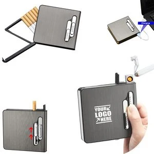 Automatic Cigarette Case With Built In Tungsten Lighter 1