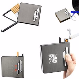 Automatic Cigarette Case With Built In Tungsten Lighter