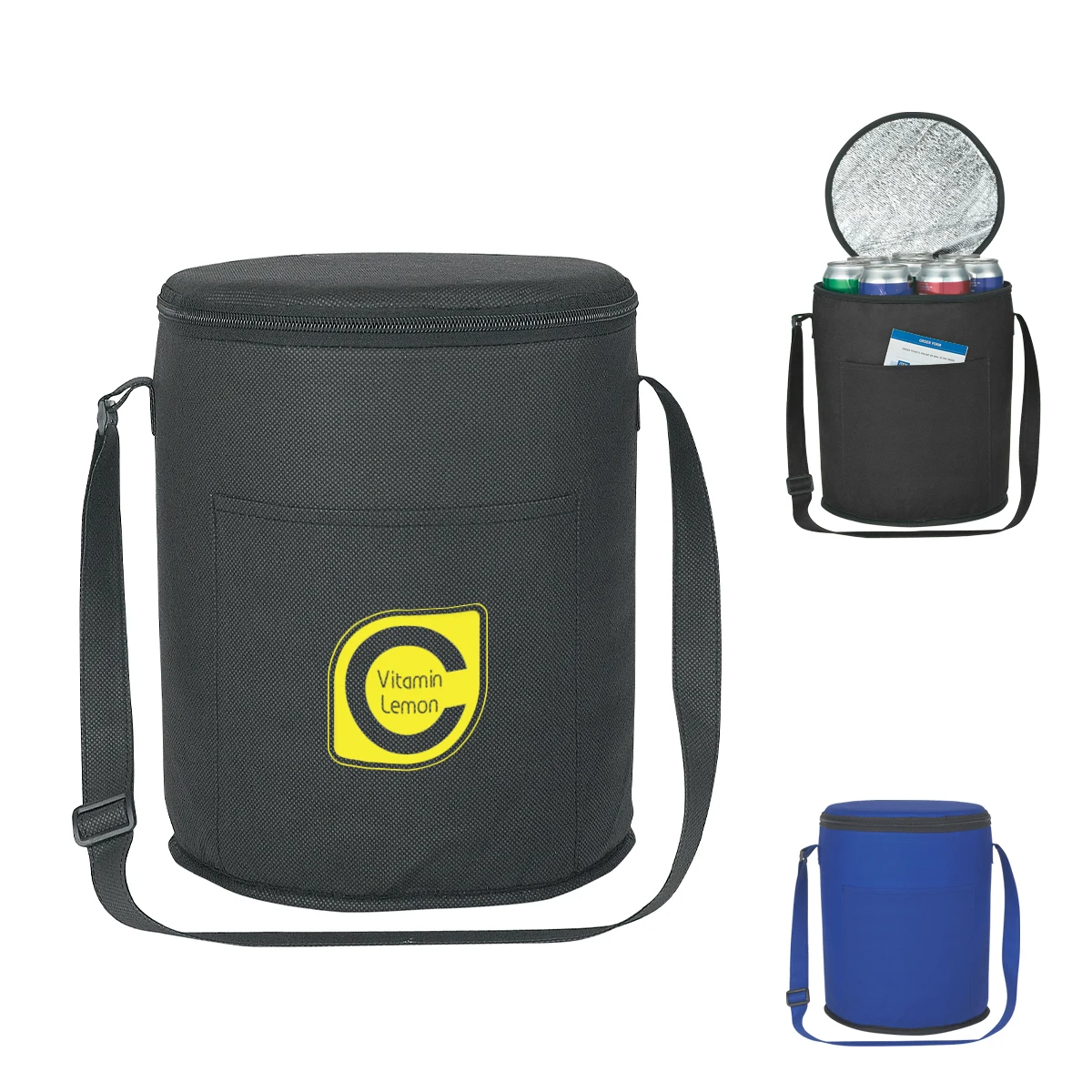 NON-WOVEN ROUND COOLER BAG 1
