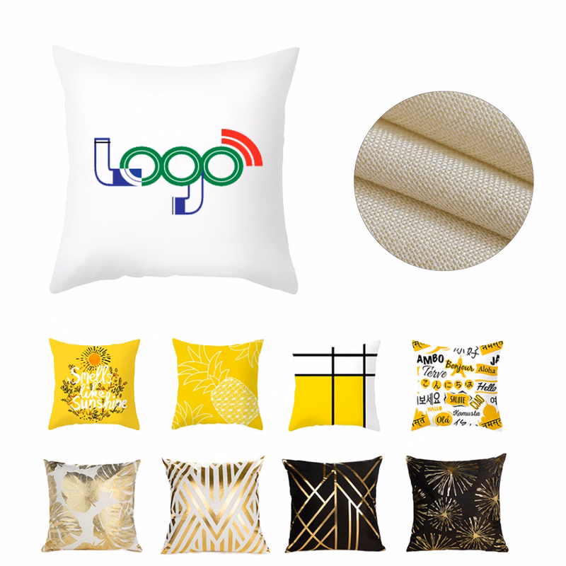 Promotional Linen Throw Pillow Cover 15.7" x 15.7"