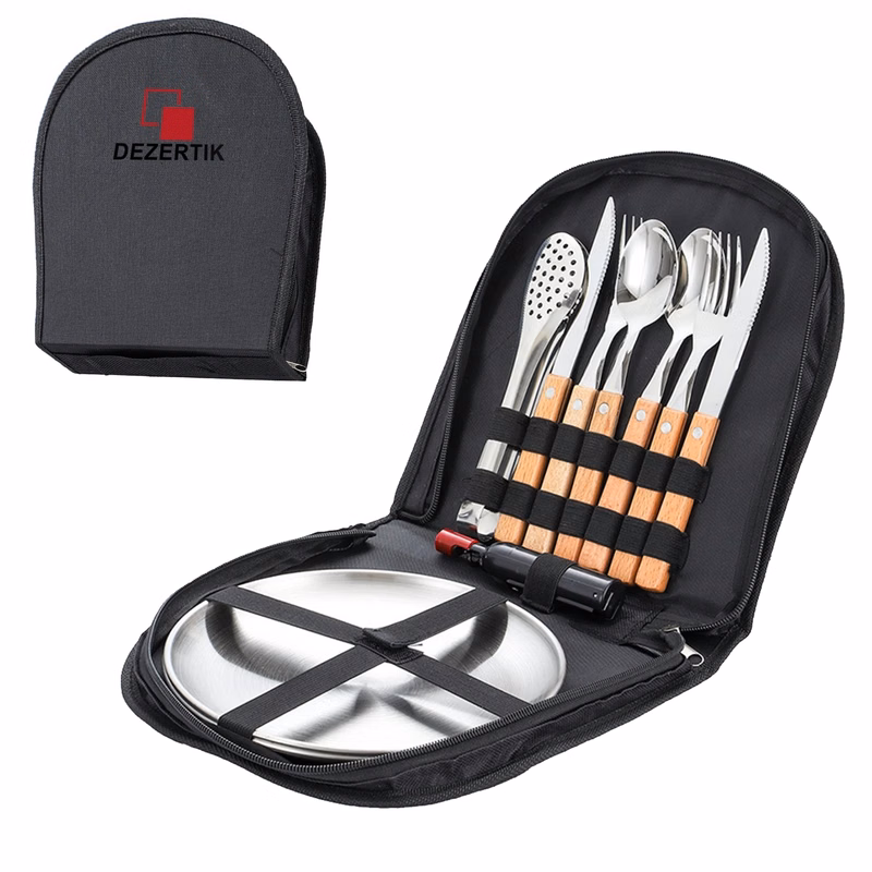 Camping Stainless Steel Two-Person Utensil Set