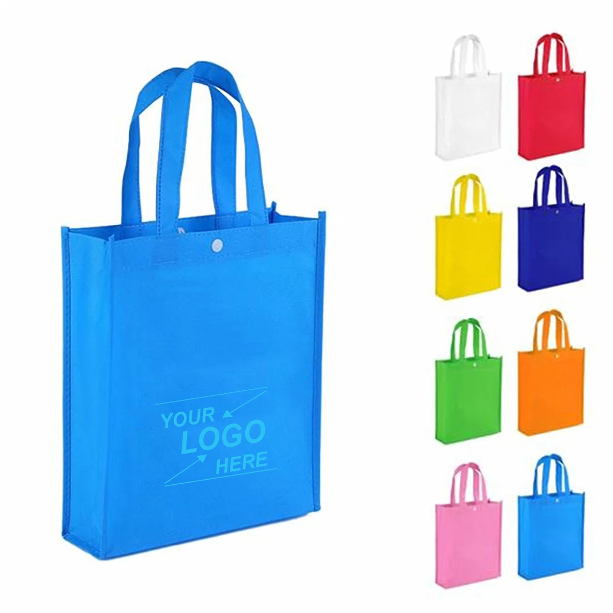 Reusable Non-Woven Tote Bag with Button Closure 1