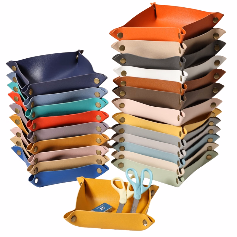 Leather Tray Organizer