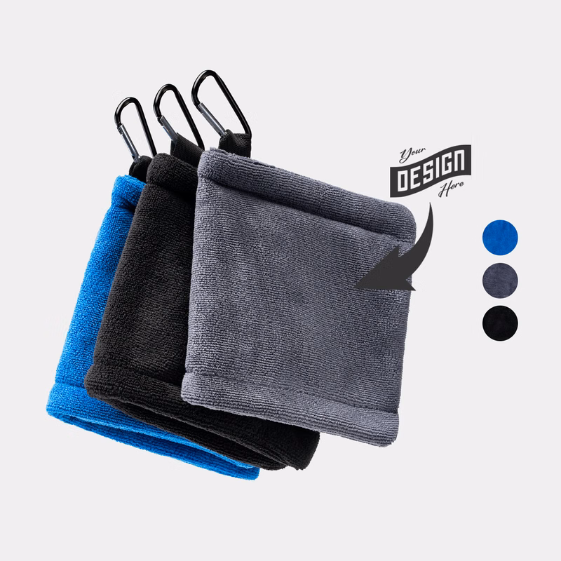 TiTUS® Microfiber Golf Ball Towel with Carabiner Clip