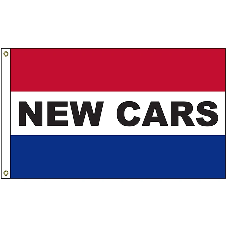 New Cars 3' x 5' Message Flag with Heading and Grommets 1