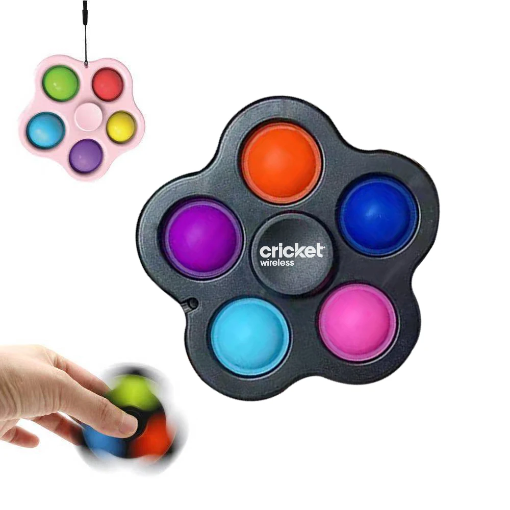 Five Bubble Flower Fidget Push Pop Spinner 1