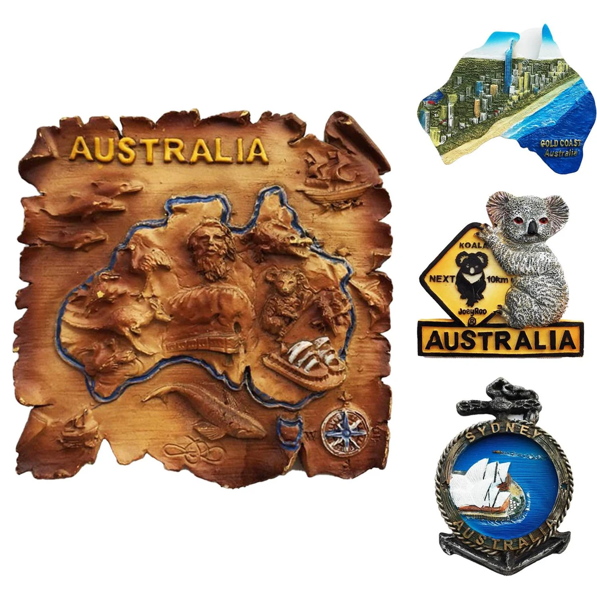 Australia Map Travel Fridge Magnet 1