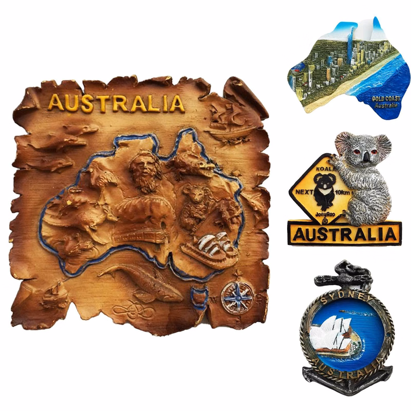 Australia Map Travel Fridge Magnet