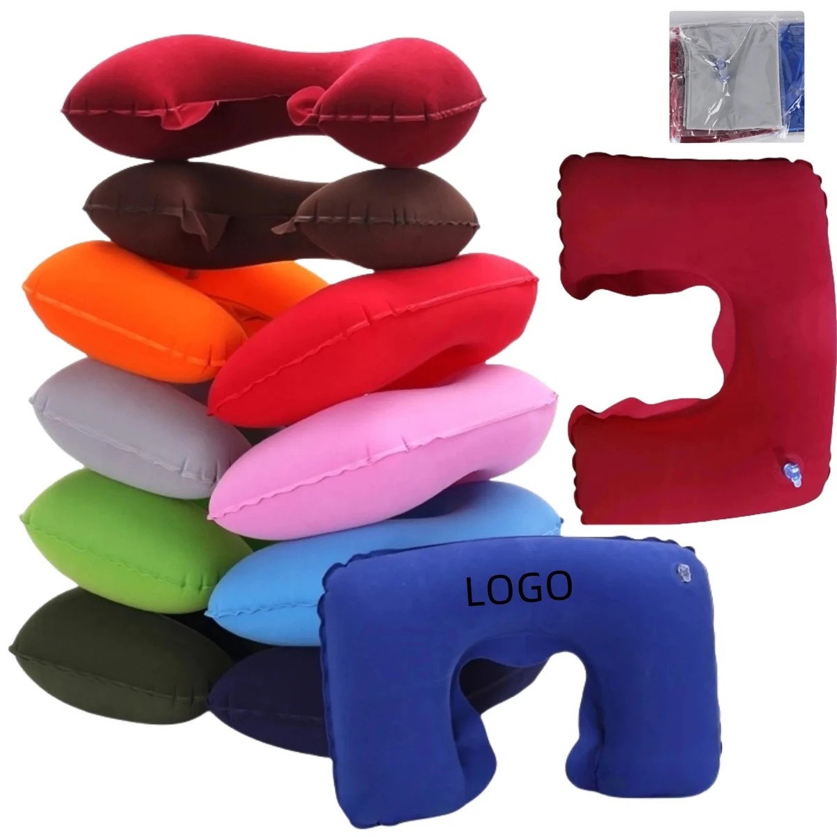 PVC Flocked U-Shaped Neck Pillow 1