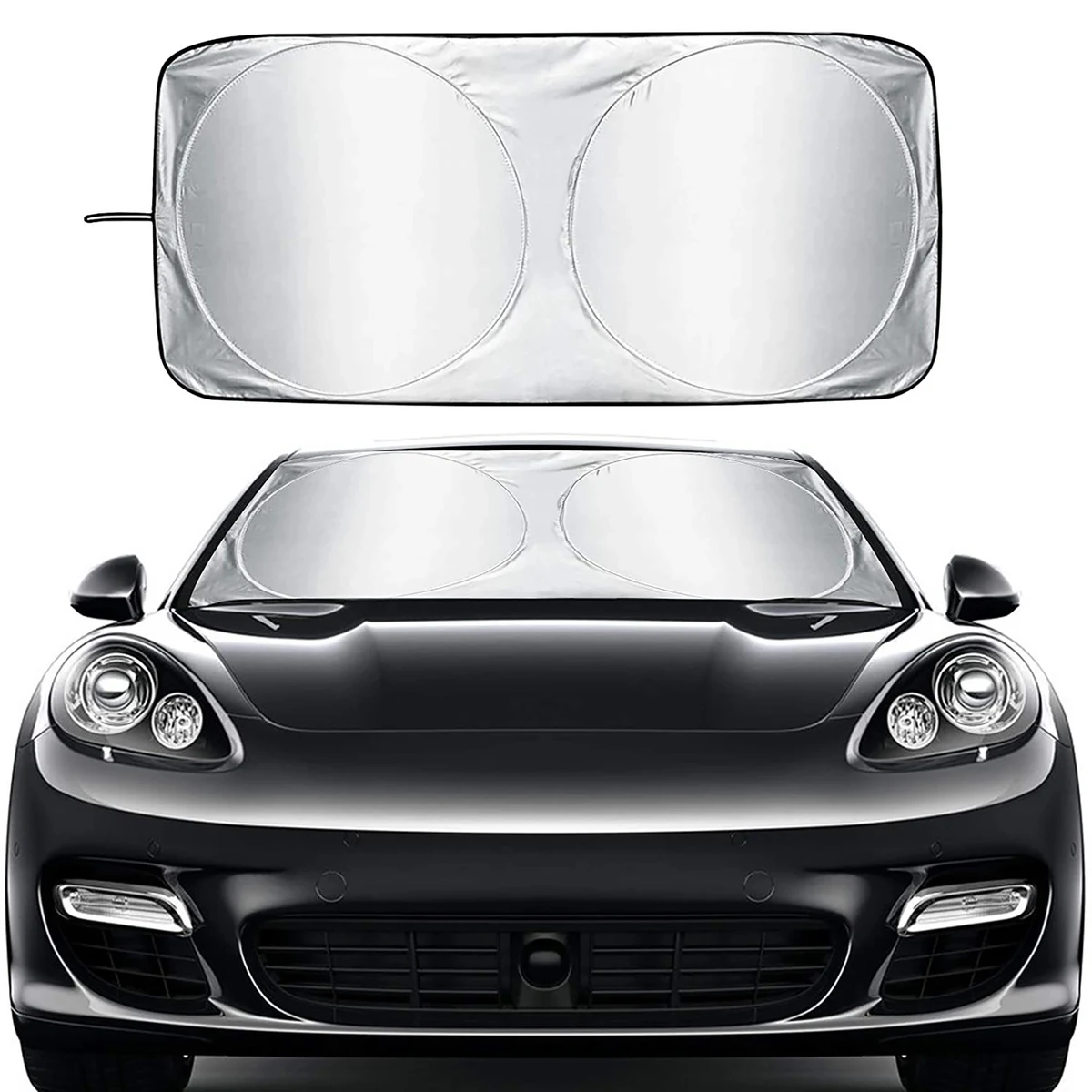 MOQ 50pcs 28" x 59" Car Folding Front Windshield Sunshade 1