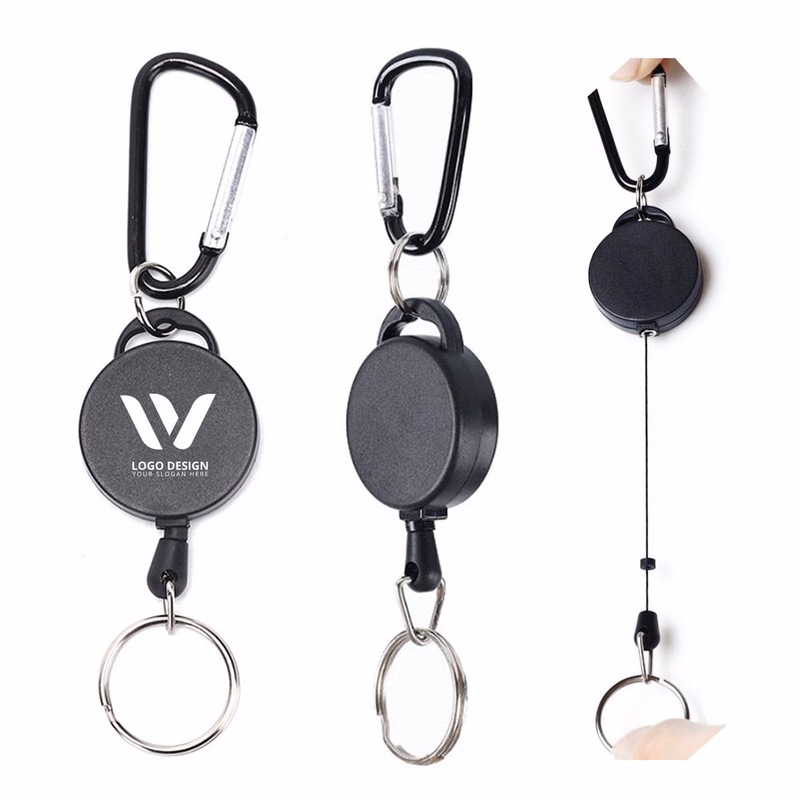 Badge Reel Keychain with Carabiner