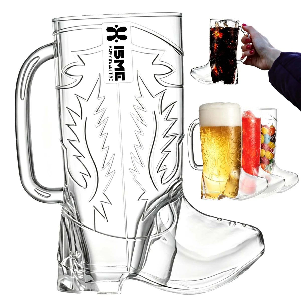 17oz Cowboy Boot Mug With Handle 1