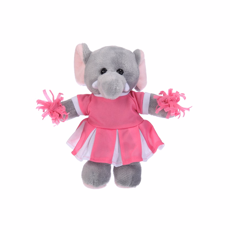 Soft Plush Stuffed Elephant with Cheerleader Outfit