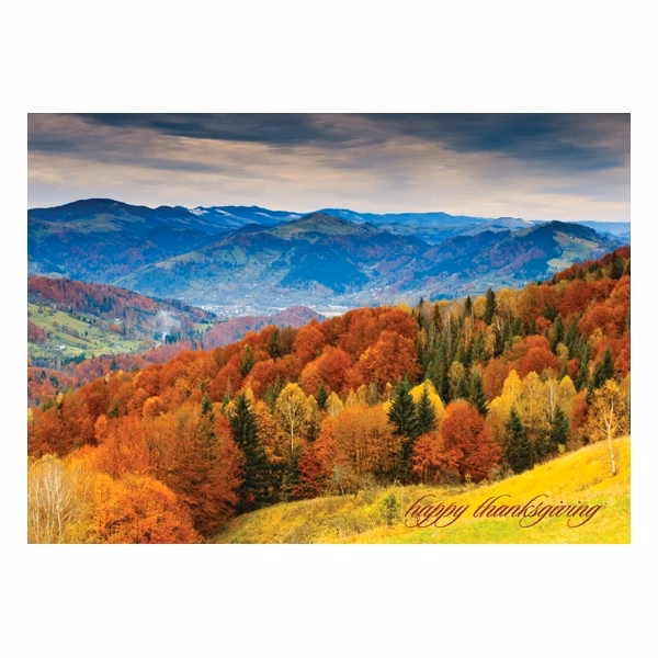 Glorious View! Mountain Top Thanksgiving Card