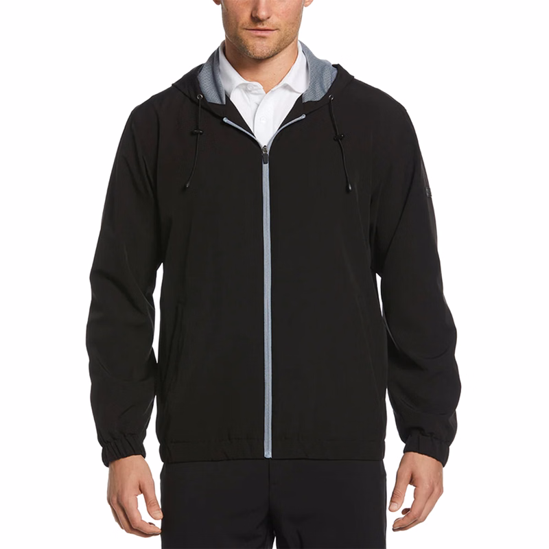Perry Ellis Elastic Hem Zip Jacket