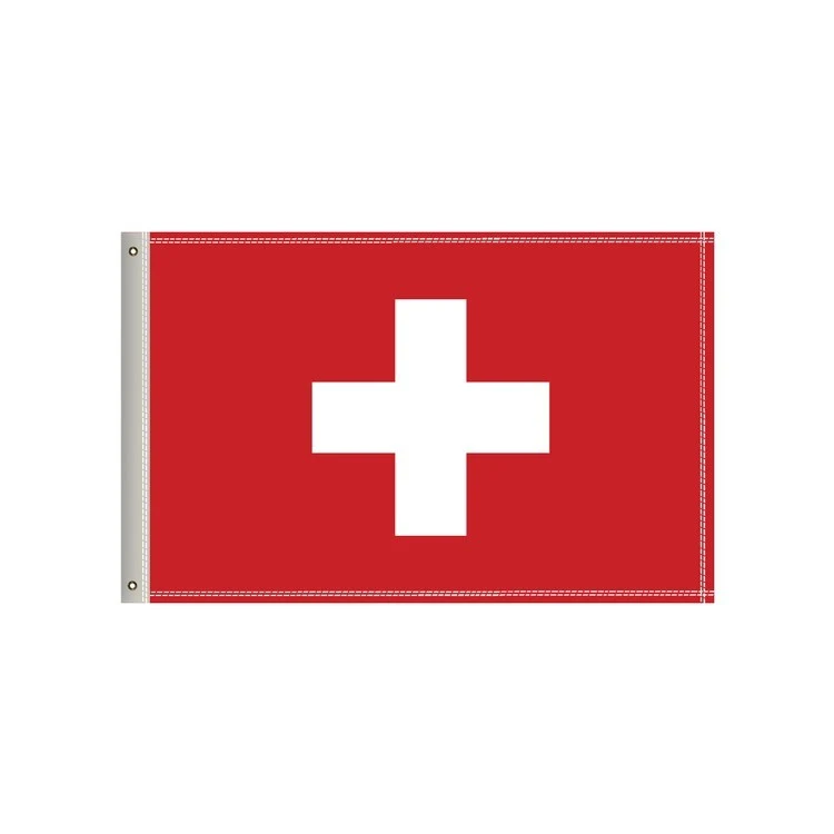 National Flag, Switzerland, Double-Sided - 36"W x 24"H 1