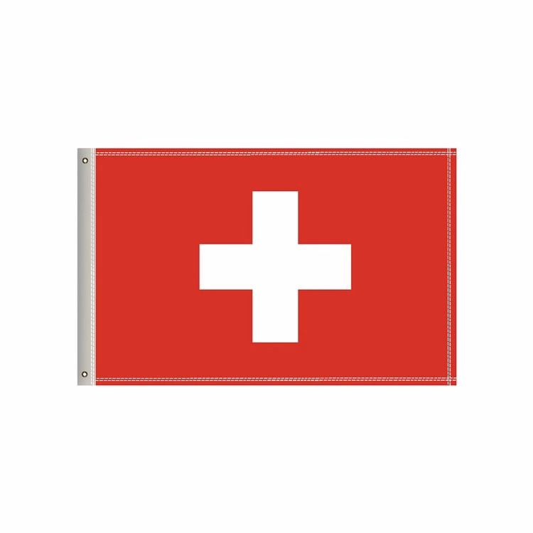 National Flag, Switzerland, Double-Sided - 36"W x 24"H