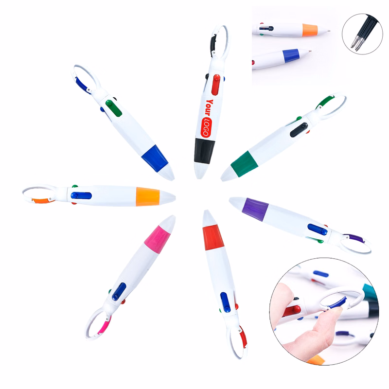 Four-Color Refill Climbing Button Pen Customized Logo