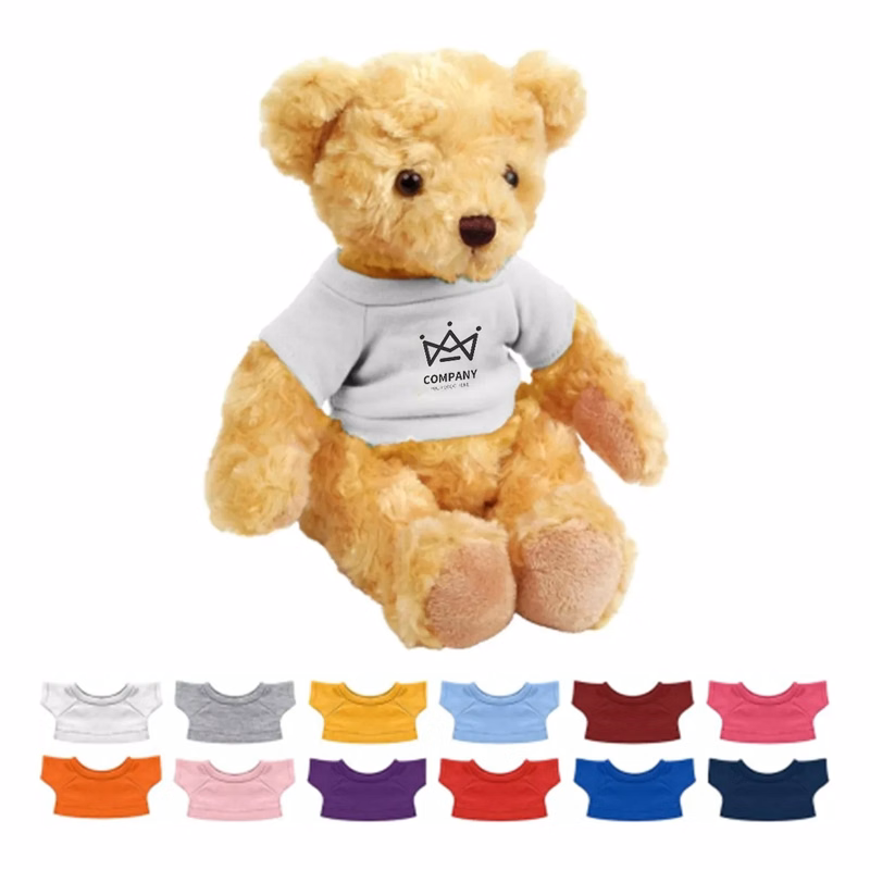Personalized Teddy Bear Stuffed With custom printed shirt