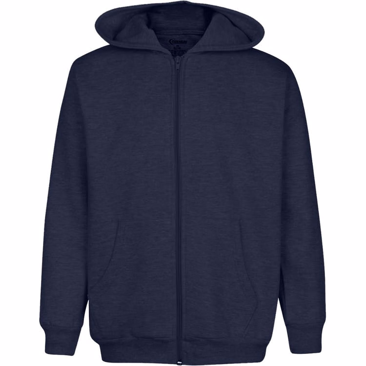 Youth Zippered Hoodies - Navy Size 18/20