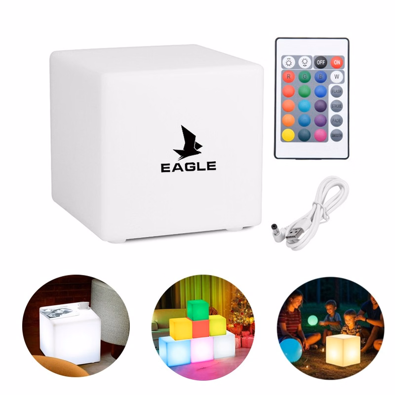 Personalized Decorative LED Cube Light Stool for Pool Party