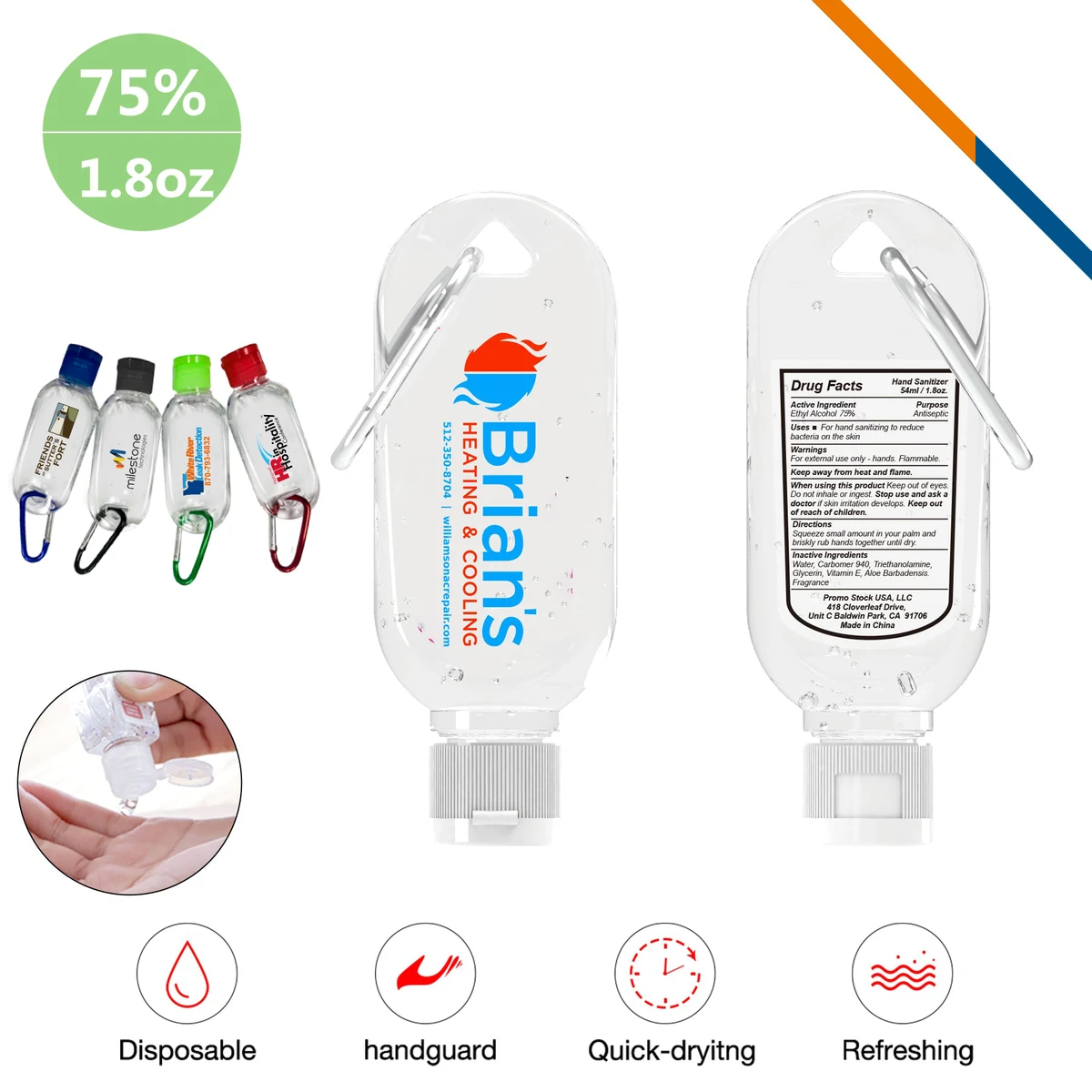 Carabiner Gel Hand Sanitizer 1