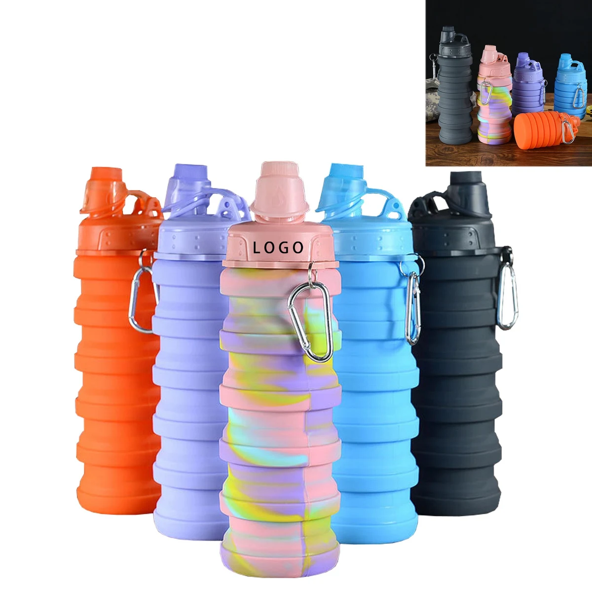 Collapsible Silicone Water Bottles 16 Oz 1