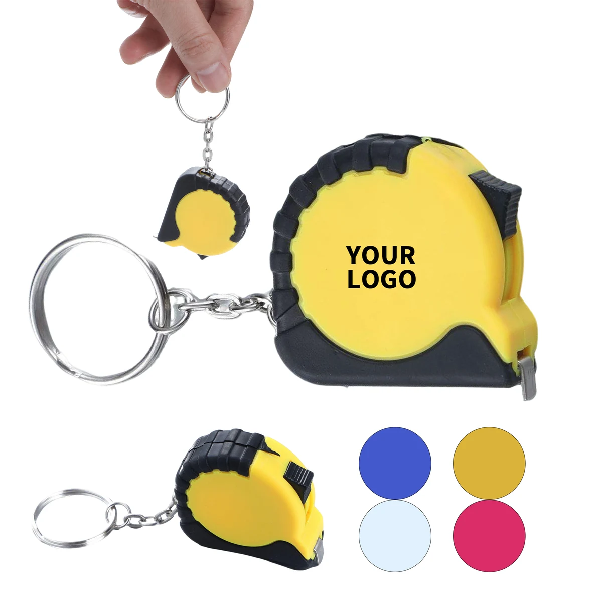 Retractable Tape Measure Keychain Dual Scale 1