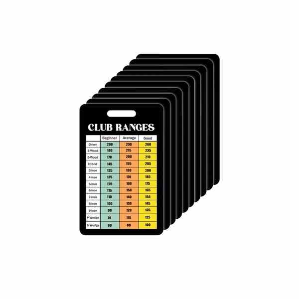 Custom Credit Card Size Double-Sided Waterproof Golf Scorecard — Course Tracker