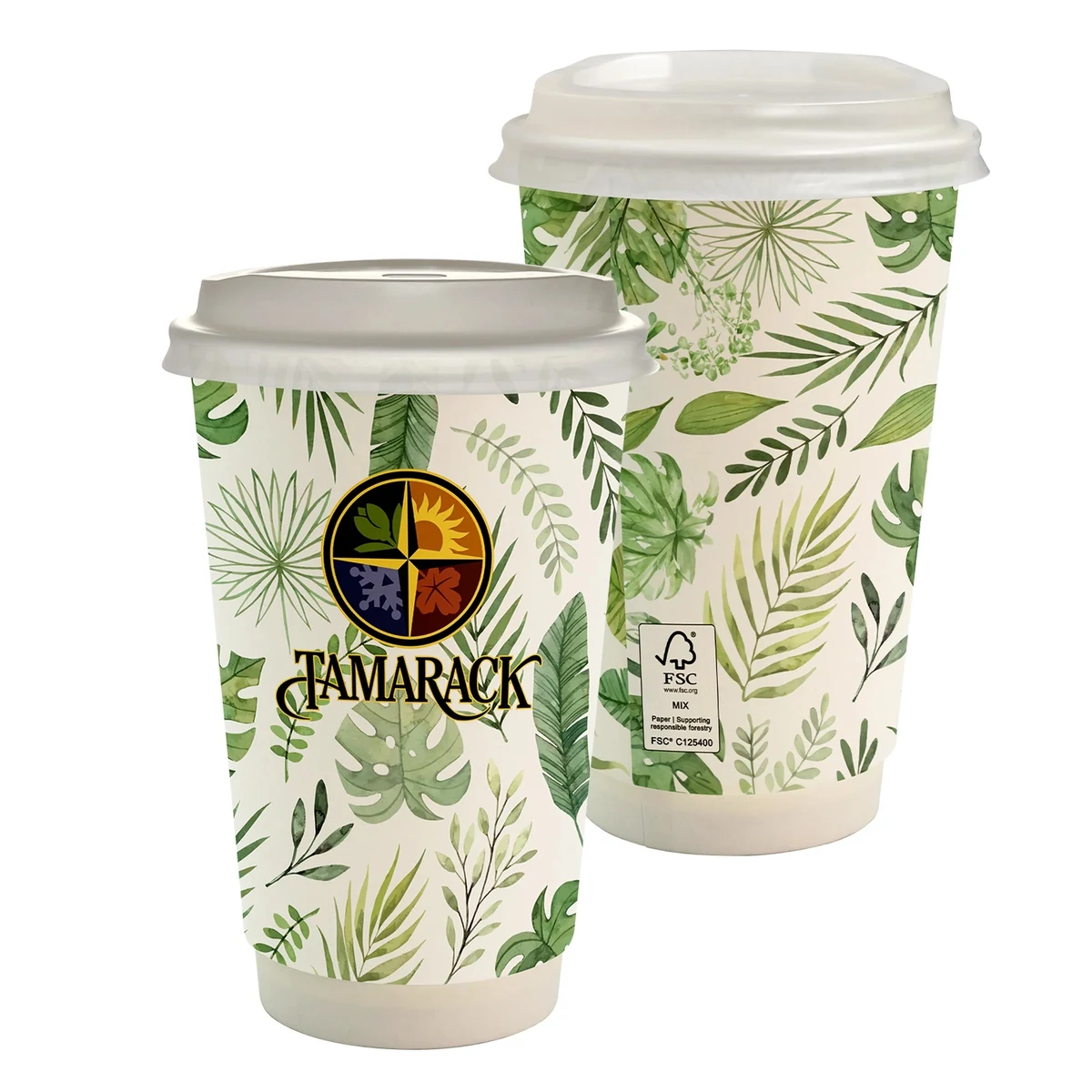 16 oz. Full Color Earth Paper Cup With Lid 1